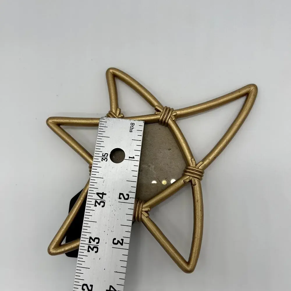 Vintage Star Photo Frame 90's Y2K Gold Tone Celestial Boho Picture Home Decor - Picture 10 of 10